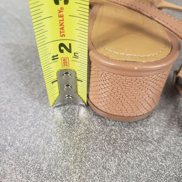 Journee Signature Sandals Women 7 M  Meggs Block Heel Leather Shoes - Picture 13 of 15